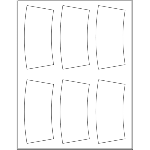 2.1516'' x 4.6831'' arc (6 per sheet), LA-2146-006
