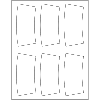 2.1516'' x 4.6831'' arc (6 per sheet), LA-2146-006