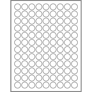 0.728” circle/round (108 per sheet), LC-0072-108