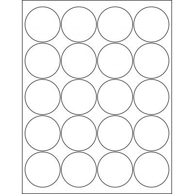 2” circle/round (20 per sheet), LC-0200-020