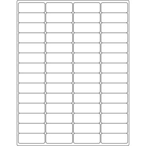 2.0'' x 0.75'' rectangle (56 per sheet), LR-2007-056