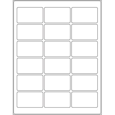 2.5'' x 1.50'' rectangle (18 per sheet), LR-2515-018