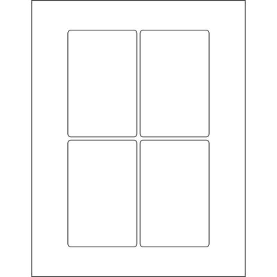 2.75'' x 4.25'' rectangle (4 per sheet), LR-2742-004