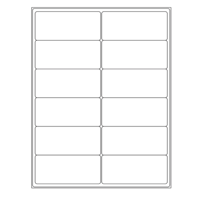4'' x 1.75'' rectangle (12 per sheet), LR-4017-012