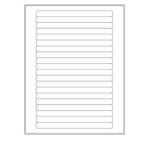 6.5'' x 0.5'' rectangle (20 per sheet), LR-6505-020