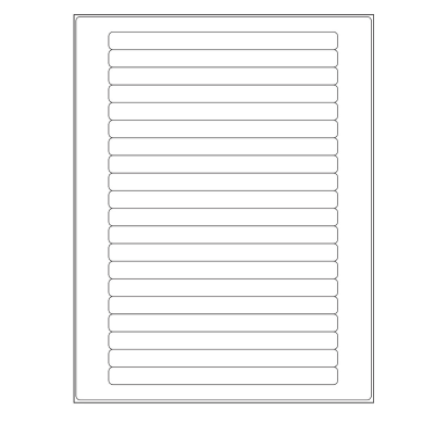 6.5'' x 0.5'' rectangle (20 per sheet), LR-6505-020