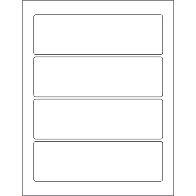7.25'' x 2.25'' rectangle (4 per sheet), LR-7222-004
