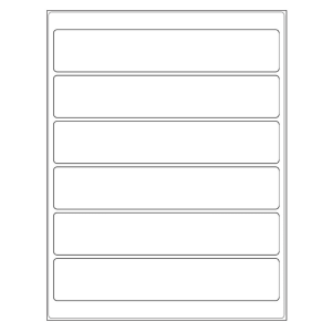 8'' x 1.5'' rectangle (6 per sheet), LR-8015-006