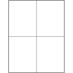 4.1875'' x 5.4375'' rectangle (4 per sheet), LS-4154-040